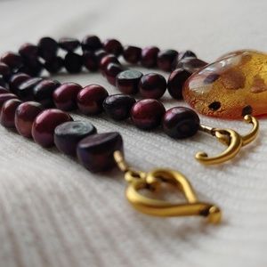 Hand made heart shaped necklace